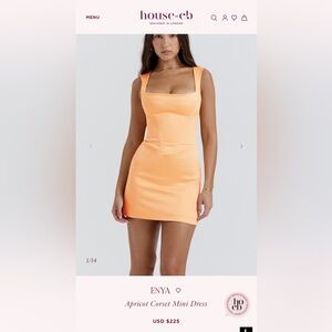 House of CB NWTG ENYA 
Apricot Corset Mini Dress